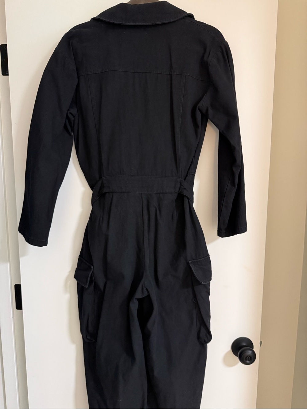 Urban Outfitters UO Belted Cargo Coverall Jumpsuit Black Medium - Picture 7 of 7